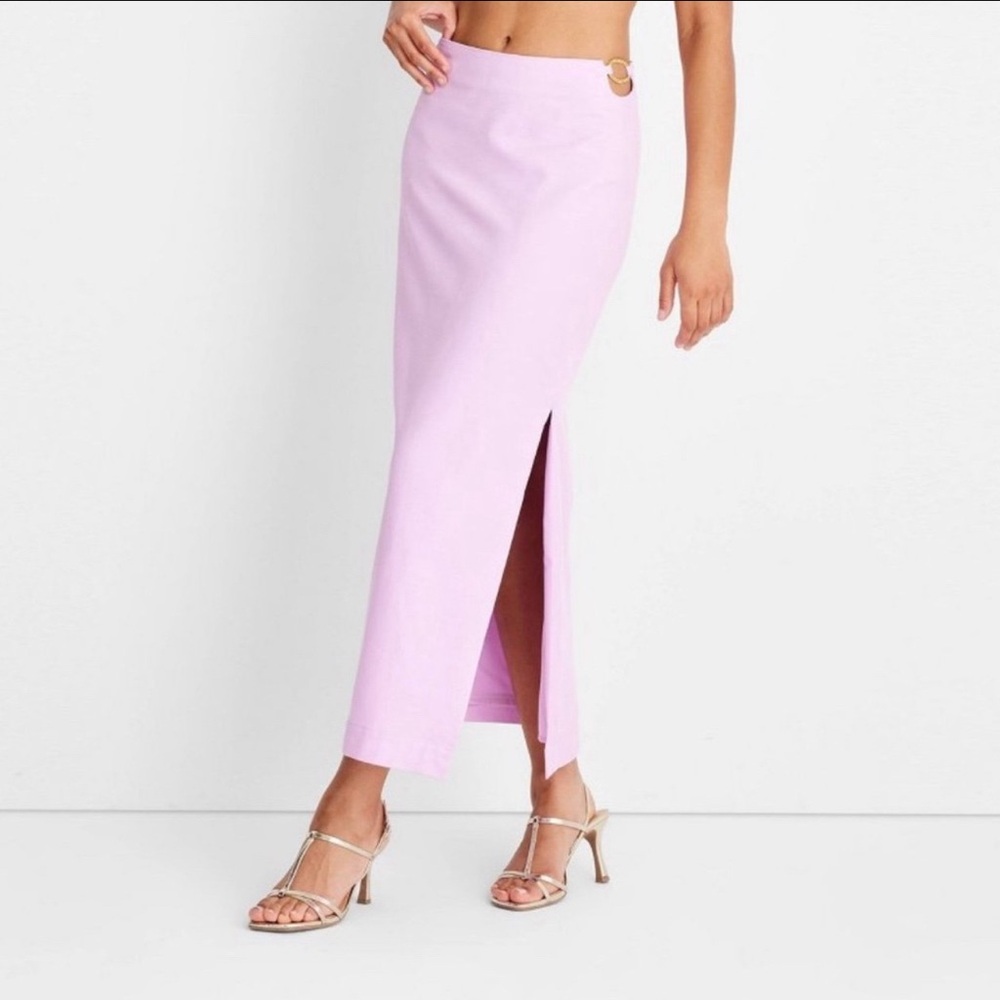 Future Collective with Jenee Naylor Women's Cutout O-Ring Maxi Skirt - Lilac